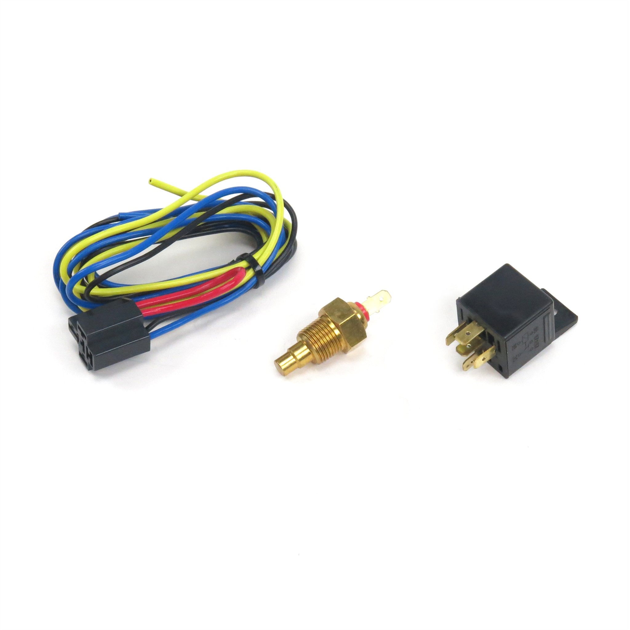 Radiator Temperature Control Sensor Kit w/ Harness 180° Degree ON - 3/8” NPT 12V