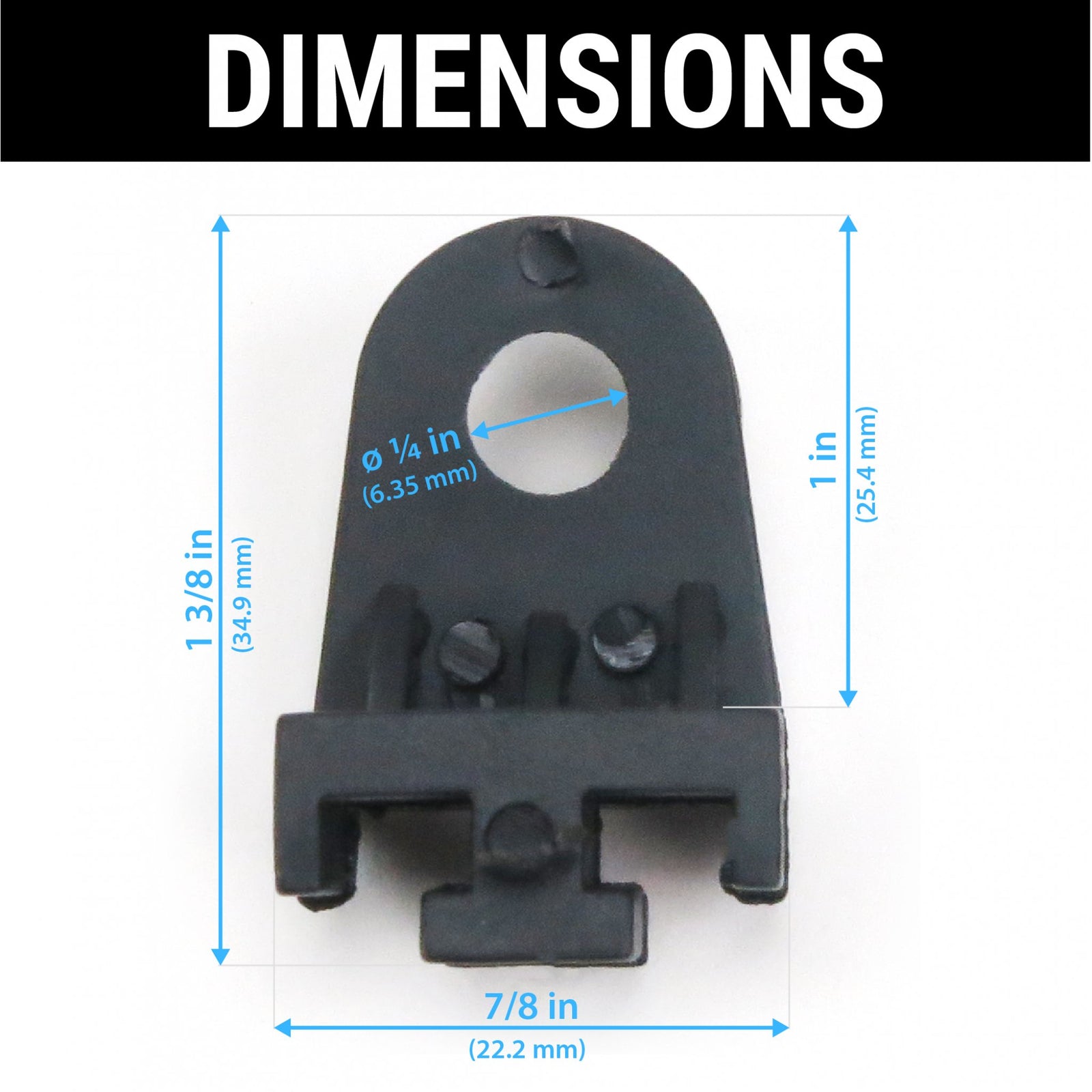 Universal Automotive Cooling Fan Black Mounting Feet (4 Brackets) - SHORT