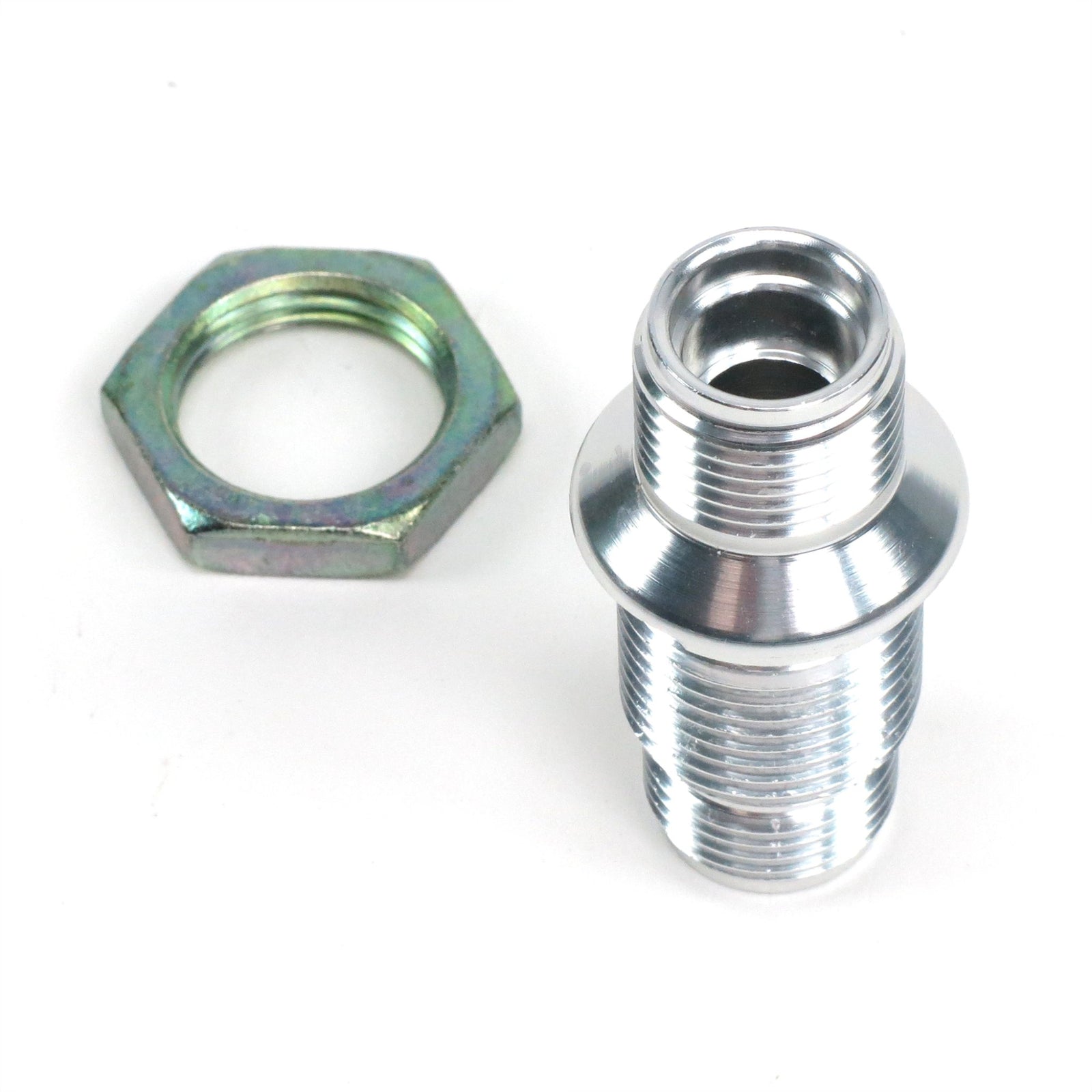 Direct Connect AC Billet Male 6 AN Input Bulkhead Adapter Fitting with Jam Nut