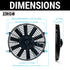 Zirgo Super Cool Pac 10" Straight Blade Fan w/ Adjustable Temp Sensor, Relay Kit