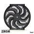 14" Zirgo 2122 fCFM High Performance Black Curved “S” Blade Radiator Cooling Fan