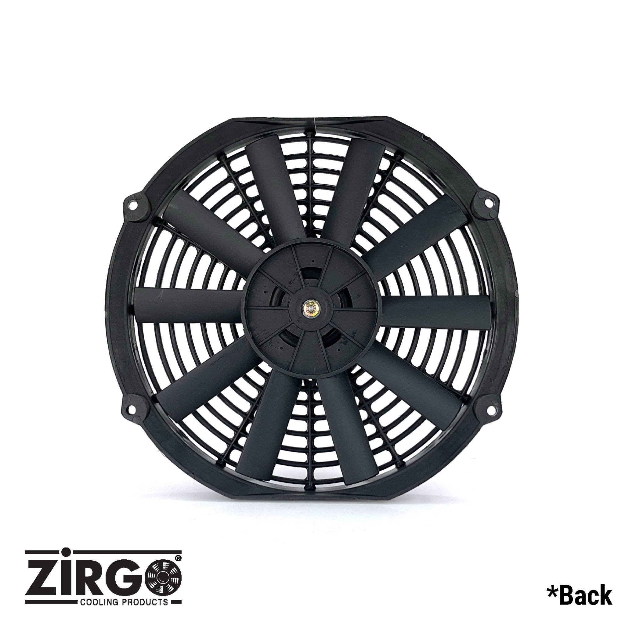 10" Zirgo 1149 fCFM High Performance Black Straight Blade Radiator Cooling Fan