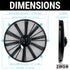 Zirgo Super Cool Pack 16" Straight Blade Fan - Complete Performance Cooling Kit