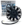 8" Zirgo 605 fCFM High Performance Black Straight Blade Radiator Cooling Fan 12V