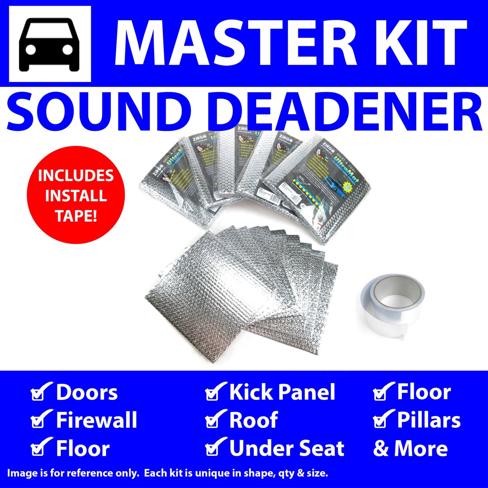 2020-Present Mahindra Thar UltraMat Sound Deadening insulation Deadener Heat Master Kit