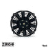 8" Zirgo 605 fCFM High Performance Black Straight Blade Radiator Cooling Fan 12V