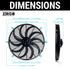 Zirgo High Performance Adjustable 16” Fan Cooling System Kit Jeep Wrangler 12V