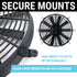 Zirgo Super Cool Pack 2 12" Performance Straight Blade Fan Temp Sensor Relay Kit