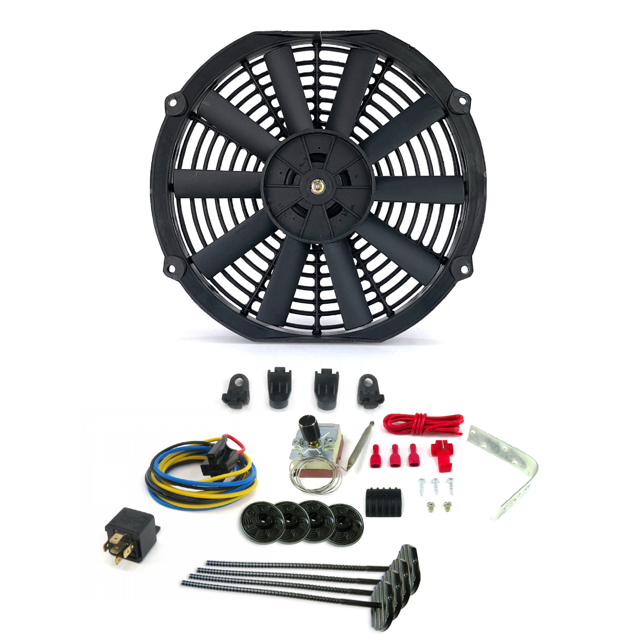 Zirgo High Performance Toyota Corolla Adjustable 12” Fan Cooling System Kit 12V