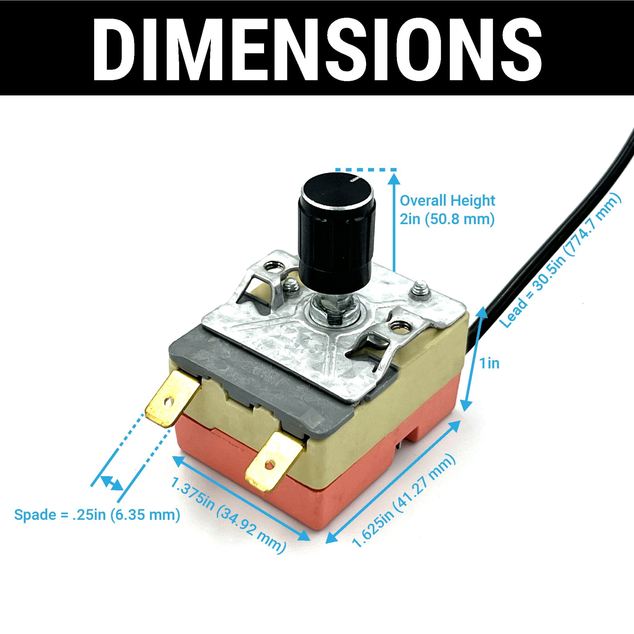 Adjustable Radiator Fan Control Switch Kit w/ Relay, Harness and Circuit Breaker