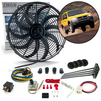 Zirgo High Performance Adjustable 16” Fan Cooling System Kit Ford Escape 12 Volt