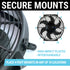 Zirgo Super Cool Pack 10" S Blade Fan - Complete Performance Cooling Kit 12V DC