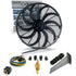 Zirgo Super Cool Pack 16" S Blade Fan - Complete Performance Cooling Kit 12V DC