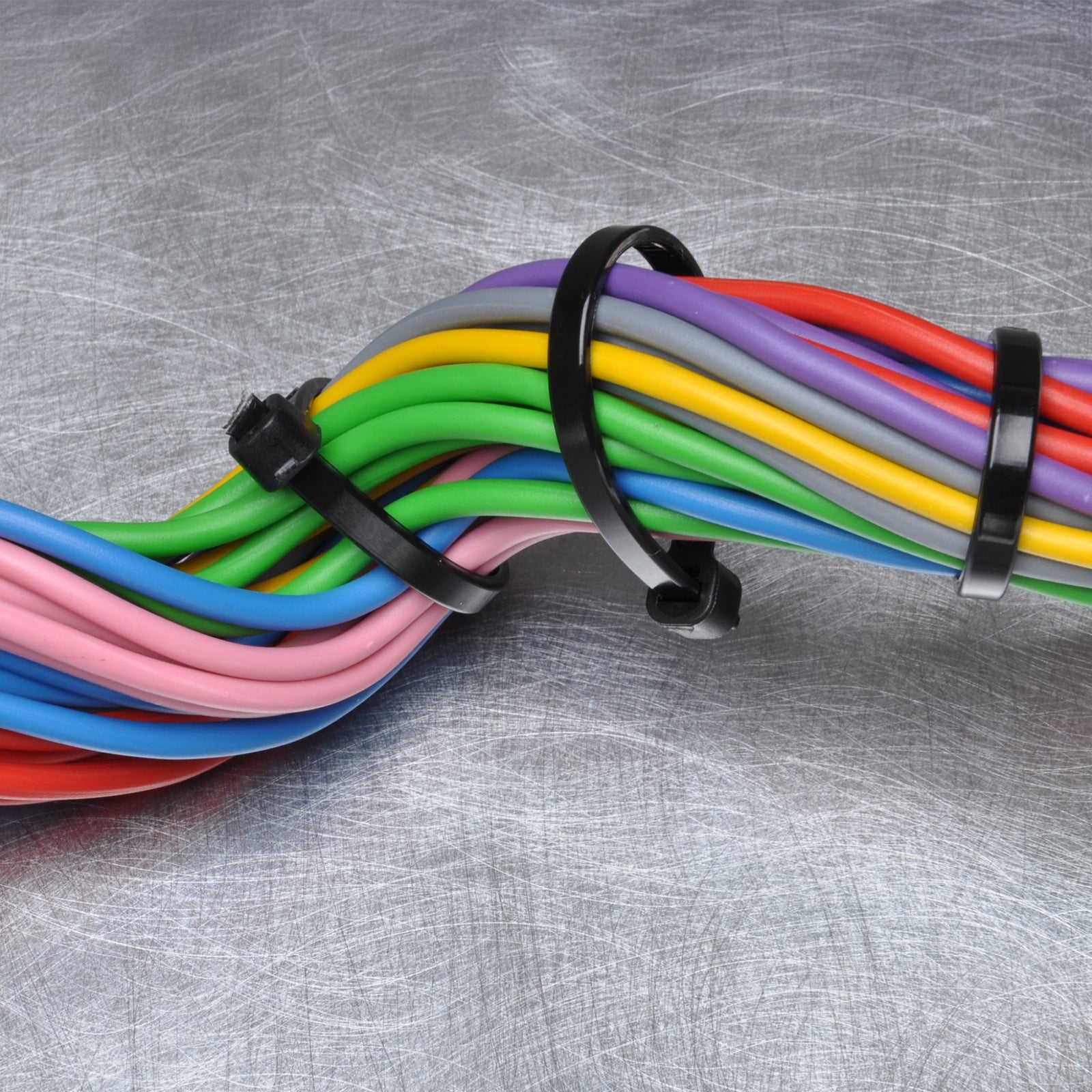 4” Black Heavy Duty Cable Zip Ties - 100 Pack Self Locking Wire Tie Wraps