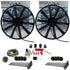 Zirgo Super Cool Pac 2 16” Performance Fans w/ Adjustable Temp Sensor, Relay Kit