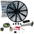 Zirgo Super Cool Pac 16" Straight Blade Fan w/ Adjustable Temp Sensor, Relay Kit