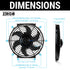 Zirgo Super Cool Pack 10" S Blade Fan - Complete Performance Cooling Kit 12V DC