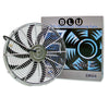 16" Chrome Zirgo 3000 fCFM High Torque S-Curved Blade Performance Cooling Fan DC