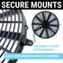 Zirgo Super Cool Pack 16" Straight Blade Fan - Complete Performance Cooling Kit