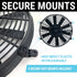 Zirgo Super Cool Pac 10" Straight Blade Fan w/ Adjustable Temp Sensor, Relay Kit