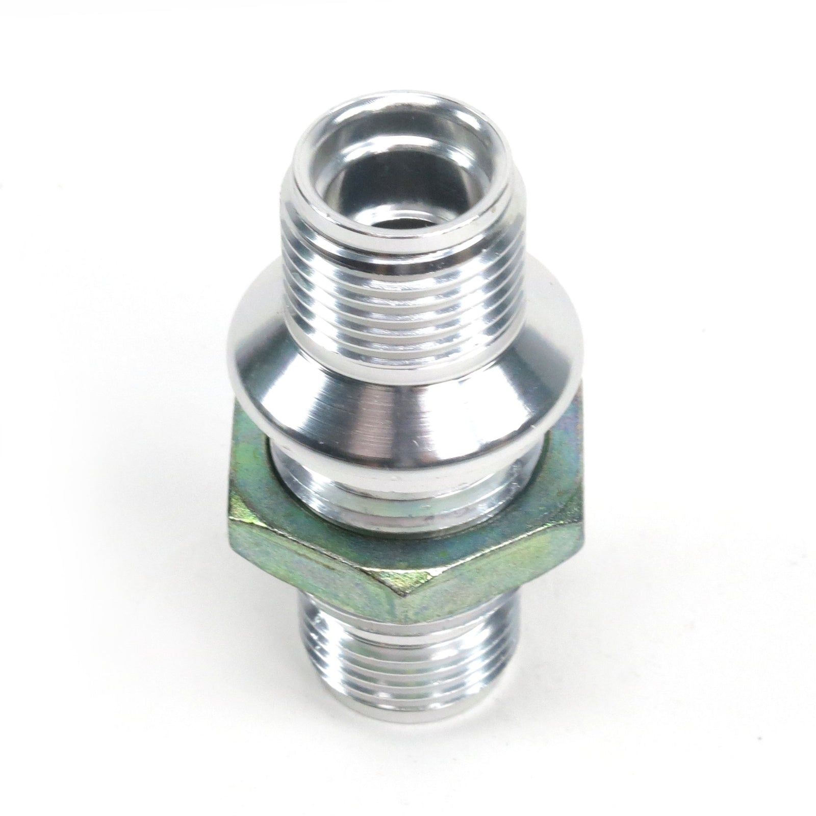 Direct Connect AC Billet Male 8 AN Input Bulkhead Adapter Fitting with Jam Nut