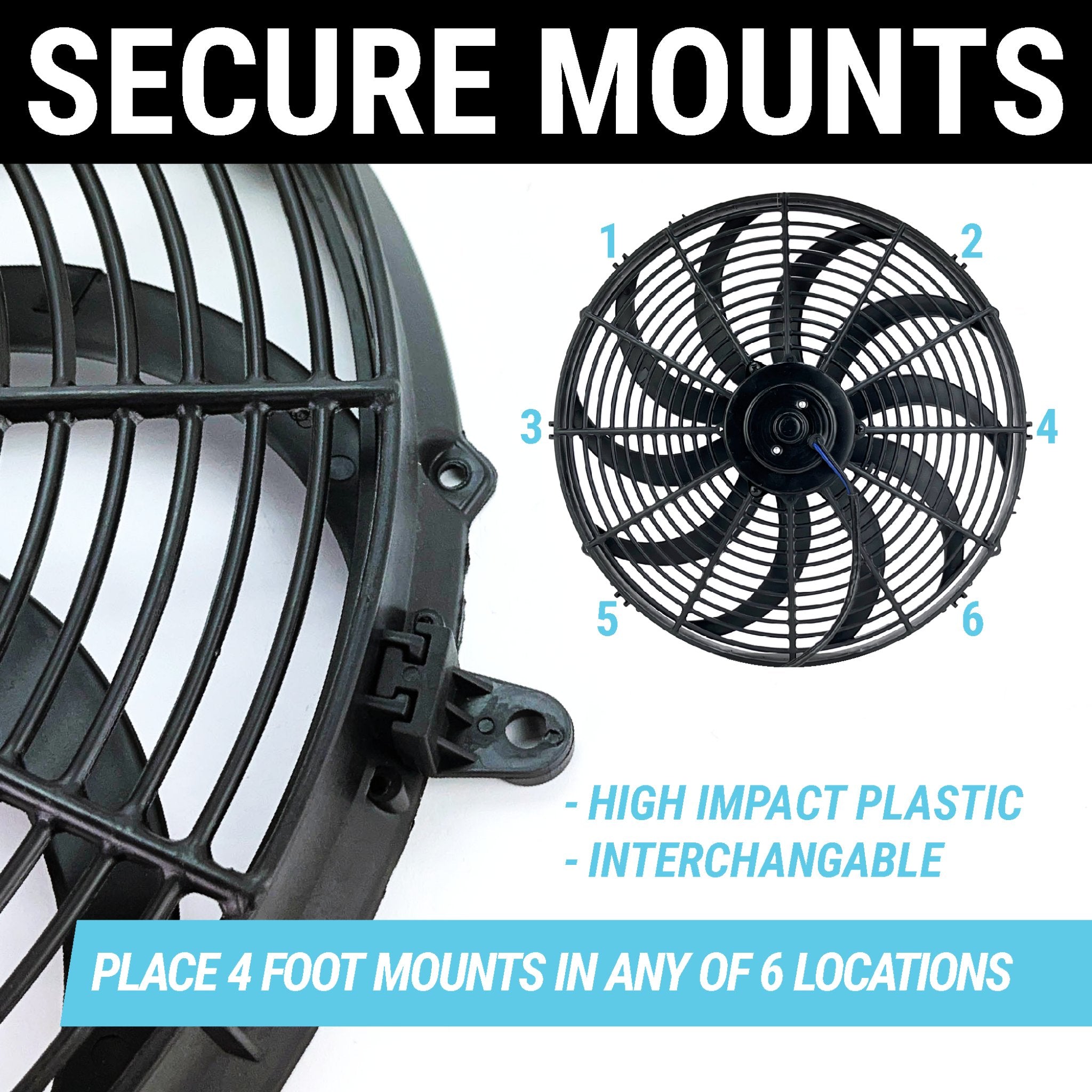 Zirgo High Performance Adjustable 16” Fan Cooling System Kit Hummer H2 12Volt DC