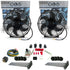 Zirgo Super Cool Pac 2 10” S Blade Fans w/ Adjustable Temp Sensor, Relay Kit 12V