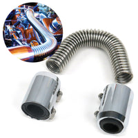 Zirgo Universal Fit Corrugated Stainless Steel 12” Radiator Hose - UltraHose SBC