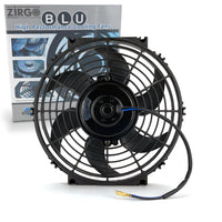 10" Zirgo 1019 fCFM High Performance Black Curved “S” Blade Radiator Cooling Fan