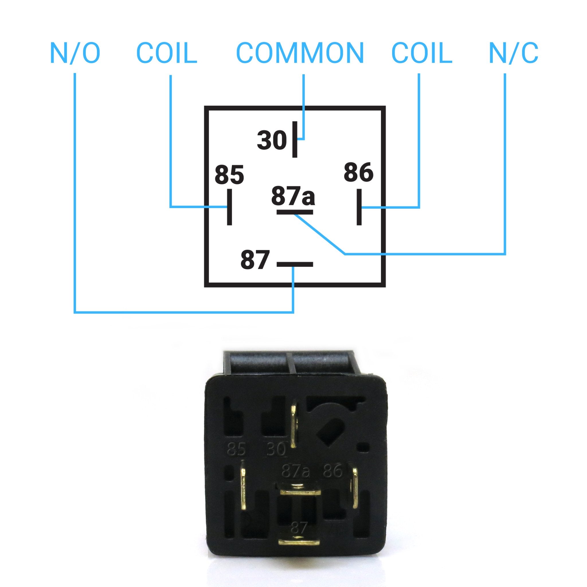 Dual Electric Cooling Fan Wiring Relay Kit with Harnesses, Relays & Zip Ties 12V