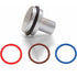 Vintage Retro Style Chrome Switch Knob w/Colored Accent Universal Custom Hot Rod