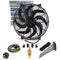 Zirgo Super Cool Pack 14" S Blade Fan - Complete Performance Cooling Kit 12V DC