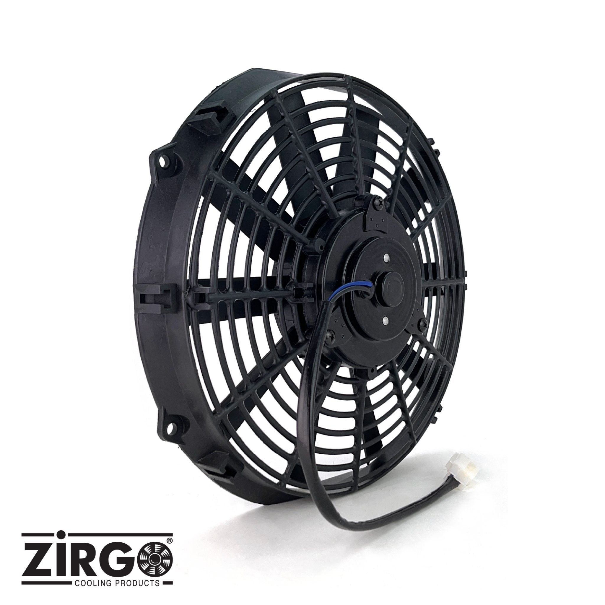 12" Zirgo 1248 fCFM High Performance Black Straight Blade Radiator Cooling Fan