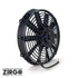 12" Zirgo 1248 fCFM High Performance Black Straight Blade Radiator Cooling Fan