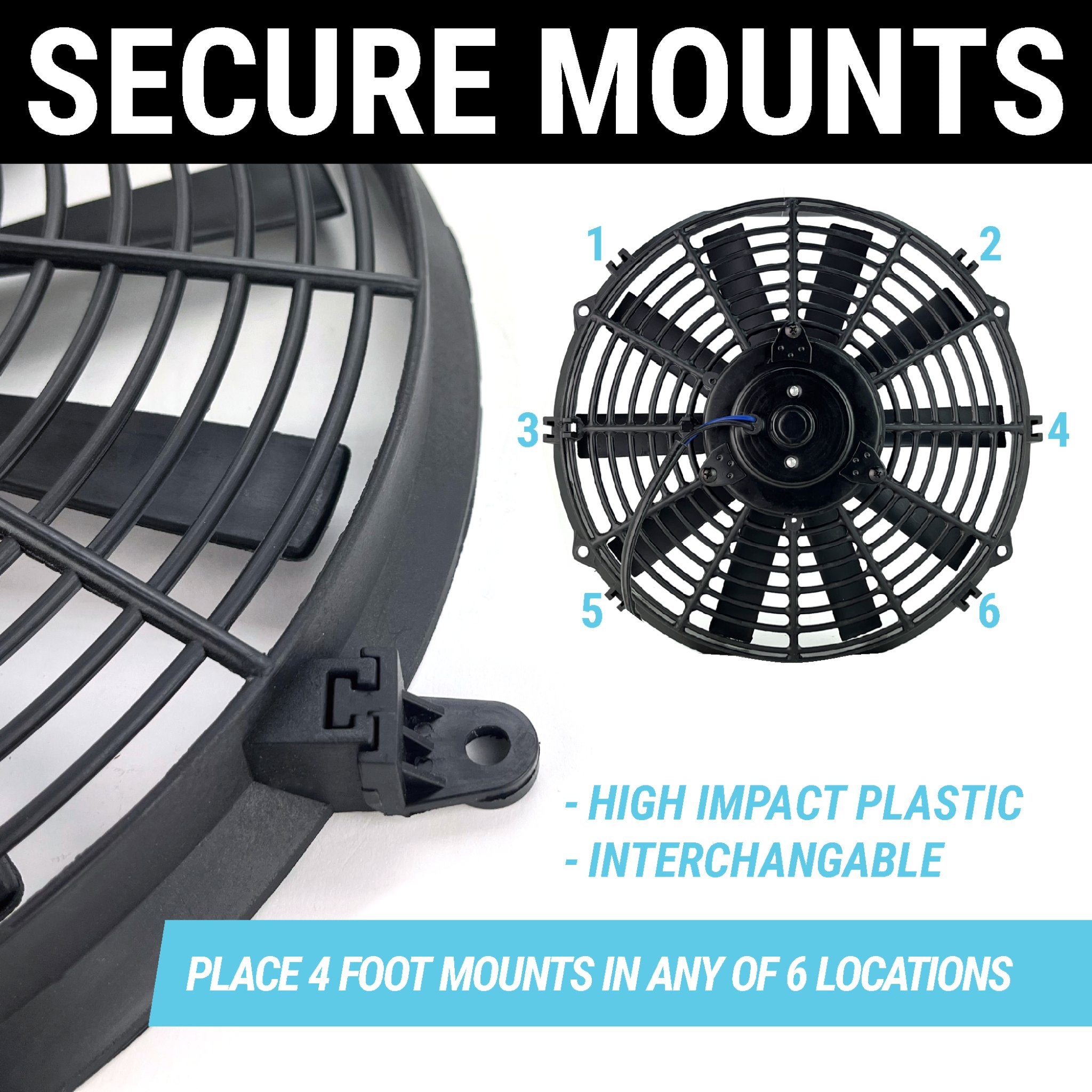 Zirgo Super Cool Pac 2 12” Performance Fans w/ Adjustable Temp Sensor, Relay Kit